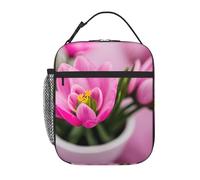 XTYGETY Spring is in The Air Print Insulated Lunch Box for Women Men Reusable Tote Lunch Bags Office Work Travel Lunchbox