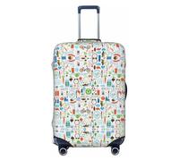 XTYGETY The Nature Wildlands Activities Pattern Print Luggage Cover Suitcase Covers Protector Wrap Fits 18-32 Inch Suitcases Travel Essentials