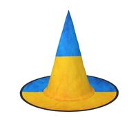XTYGETY Ukrainian Flag Print Adults Halloween Costume Accessory Witch Hat Witches Hat For Party Carnivals Role-Playing