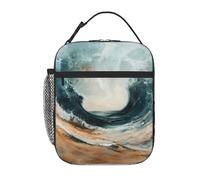 XTYGETY Within The Tides Print Insulated Lunch Box for Women Men Reusable Tote Lunch Bags Office Work Travel Lunchbox