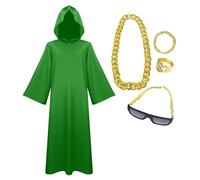 Xtyggoi Shadow Wizard Money Gang Cloak Robe Halloween Costume Hooded Cape Adult Cosplay Outfits for Men Women