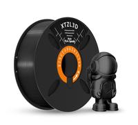 XTZL3D High-Speed PLA+ 3D Printer Filament, 1.75mm Diameter with +/- 0.02mm Precision, Reusable Spool Compatible with Bambu AMS & Most FDM Printers, 2.2LB/Spool - Black