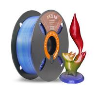 XTZL3D PLA+ 3D Printer Filament, Co-Extruded Tri-Color (Red Yellow Blue), 1.75 mm 3-Color Silk Filament for Fast Printing, Compatible with Most FDM Printers, 1000 g (2.2 lbs) Accuracy +/-0.02 mm