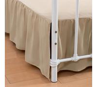 xuan dian Bed Skirt, Full Size Ruffled Bed Skirt with Split Corners, 12 Inch Drop Dust Ruffle Bed Skirt with Platform, Full -12 Inch, Light Camel