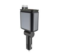 Xuancai 4 In 1 Charging Adapter USB C & USB A Car Charging 180 Degree Adjustable Car Charging Adapter With Star Projector Light