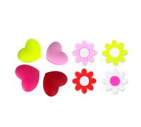 Xuancai 8Pcs Tennis Racket Dampeners Heart Flower Silicone String Dampener Squash Shock Absorbers Easy to Use Vibrations Dampener Squash Shock Absorbers