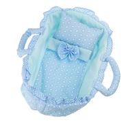 Xuancai Adorable 35cm Doll Carry Cot with Cozy Bedding Set Pretend Play and Narrative Moments Statuette Basket