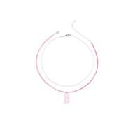 Xuancai Bear Pendant Choker Double Layer Pearl Overlay Necklace Lovely Cartoon Animal Charm Design Women Girls Clavicle Chain Bear Pendant Neckchain