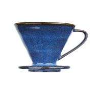 Xuancai Blue Glazed Ceramic Coffee Filter Cup, Handcrafted Design for Precise Brewing Control Elegant Manual Coffee Brewing Accessories