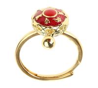 Xuancai Buddhism Floral Rotating Cocktail Adjustable Open Mantra Good Luck for Family Members Rings Set