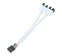 Xuancai Efficient USB2.0 9Pin To Twin 9Pin Shielded Cable For Stable And Secure Data Transfer Great For Computer Mainboard USB Signal Stability Splitter Cable For Computer Peripherals Connection