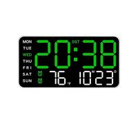 Xuancai Minimalists Digital Alarm Clock Remote Control Multifunctional Display Easy Mounting for Living Room Offices Decors Quiet Not Ticking Clock