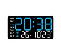 Xuancai Minimalists Digital Alarm Clock Remote Control Multifunctional Display Easy Mounting for Living Room Offices Decors Quiet Not Ticking Clock