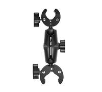 Xuancai Motorcycle Handlebar Mount 1 Set Dual-C Clamp 25mm Ballhead Socket Arm Mounting Base 360 Degree Rotating For Head Motorcycle Double C Head Clip Action Camera Bracket
