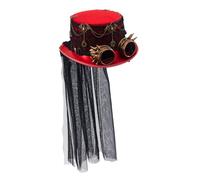 Xuancai Unisex Top Hat Steampunks Goggles Hat Elegant Fedoras With Gear Cosplay Party Dress Up Masquerades Supply Outdoor Activity