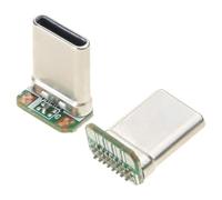 Xuancai USB Connector 2.0 USB 4Pin/USB C 5Pin 90 Degree Port Solder USB Repair Replacement Adapter Circuit Board PCB Adapter