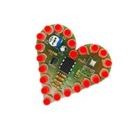 Xuancai USB Powered Heart Light Circuit Board Low Voltages for Electronic Learning Enthusiasts No Programming DIY LED Lamp Electronic Practice Board Production