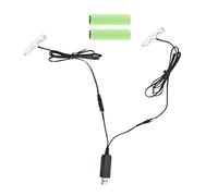 Xuancai USB to Dual LR6 AA Battery -Eliminator Cable for AA Battery Powered Radio Gameboy Lamp Remote Control Cordless Phone