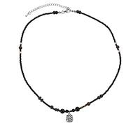 Xuancai Vintage Chinese Lion-Pendant Necklace For Women Men Lucky Punk Unusual Stone Bead Choker Chain On The Neck Beads Lion-head Necklace For Men Women