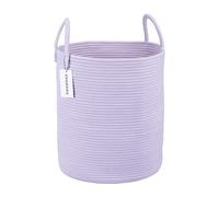 XUANGUO Rope Laundry Basket Hamper for Clothes Woven Storage Basket for Living Room Bedroom Boho Tall Rope Baskets for Blanket Toys Pillow Towels Baby Nursery Hamper Bin Large purple or lavender