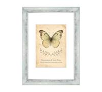 XUANLUO 1 Pack A4 Picture Frames,21 x 29.7cm Rustic Frame,White | Matted for 8x6 inch Photo Frames, Wood Grain Color Farmhouse