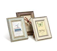 XUANLUO 3 Pack 4x6 Inch Farmhouse Rustic Picture Frame Sets Distressed Farmhouse Plastic Frame for Wall Mount or Tabletop Display