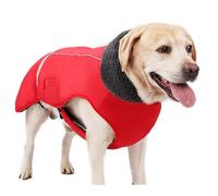 XUANNIAO Dog Coats for Cold Weather, Warm Winter Dog Jackets, Retro Style Waterproof Windproof Reflective Dog Vest (Red, XXXL)