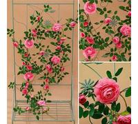 Xuanning Store 5.7ft Artificial Flower Wall Backdrop - Perfect for Garden Party Decorations Indoor/Outdoor Use Available in Pink Rose Red Purple White & Champagne