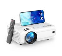 XuanPad Mini Projector, 2026 Upgraded WiFi 6 Bluetooth 5.2, Snow White Portable Home Cinema, Full HD 1080P, Outdoor Garden Ready, 200" Display, Compatible with TV Stick, iPhone, Android, Laptop & HDMI