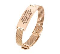 XUANPAI Medical Alert Bracelets for Men Women - Personalized Medical Emergency ID Bracelet Adjustable Stainless Steel Mesh Type 1/2 Diabetes Bracelets Allergy Wristband SOS Bracelet