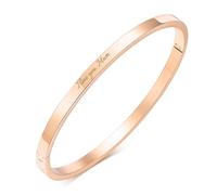 XUANPAI Personalised Women's Bracelet Jewellery Gifts - Stainless Steel Bangle 316L with Engraving, Customised Birthday Gift for Women Lady Girls Mother Daughter Sister Friends
