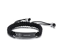 XUANPAI WARFARIN Handmade Braided Rope Adjustable Medical Alert ID Bracelet Fits Adults & Kids