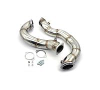 Xuanqingyi Store Compatible With BMW N54 E82 E88 E90 E91 E92 E93 135i 335i 335is 1M N54 2007-2013 3inch Stainless Steel Down Pipe Exhaust Manifolds