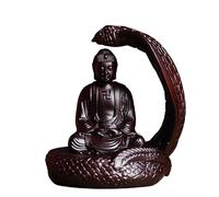 Xuantong Ebony Naga Buddha Statue - Hand-Carved Serpent Guardian Sculpture for Protection & Good Fortune | Zen Office Altar Decor | Ward Spiritual Gift with Gift Box