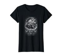 Xuanwu Tortoise Chinese Mythology Guardian Value Graphic T-Shirt, Women, Black, S