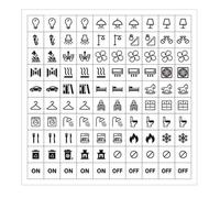 Xuanxi 100 Light Switchs Labels Sticker Transparents Panel Label Adhesive Switches Panels Decal For Home Office Transparent Panel