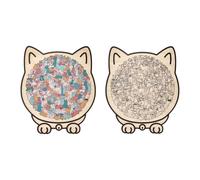 Xuanxi 135pc Cats Puzzle Made From Natural Wood with Modern Palette Craft Compact Storage