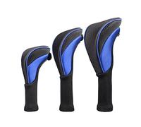 Xuanxi 3Pcs Long Neck Mesh For Head Covers For Fairway Woods Driver Hybrids Club Headcovers Set With Interchangeable No.