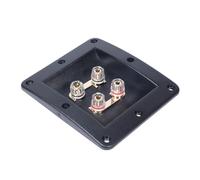 Xuanxi 4Way Rectangle Speakers Terminals Box ABS Durability Flame Retardant Highly Power Black Binding Post for Systems Heavy Duty Terminal Box