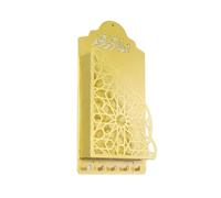 Xuanxi Arabic Wall Mount Quran Stand Book Shelf With Key Hanger Hook Hanging Storage Rack For Islamics Festival Home Decors