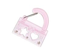 Xuanxi Artistic Acrylic Keychain For Bags Hollow Out Design Bag Charm With Keyring Fashion Backpack Decoration Multipurpose Keychain Organizer