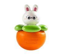 Xuanxi Baby Glass Toy Lagomorph Carrot Plan Enhances Hand Organ Of Sight Coordination Secure ABS For 0-3 Years Old Thin Travel Baby Toy