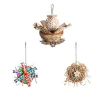 Xuanxi Bird Toy Tearing Cluster Chewing Toy Shredding Paper For Teeth Blocks Grass Cage Hanging Toy Pet Grinding Teeth Toy