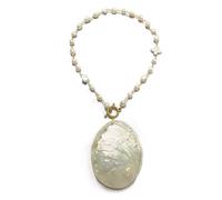 Xuanxi Bold Sea Themed Layering Shell Pendant Statement Necklace For Women Unique Natural Beach Jewelry Present Handmade Shell Beach Party Jewelry
