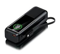 Xuanxi Compact 20000mAh External Battery Pack with Retractable Cable, 100W Fast Charging LED Display Phone Chargers