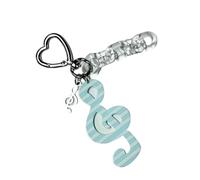 Xuanxi Elegant Dotted Stripe Keychain Premium Acrylic Materials Everyday Carry Essential Musical Symbol Holder Fashionable Keychain Jewelry