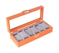 Xuanxi Luxury Wooden Frame Watch Jewelry Organizers Container With Clear Glass Cover Dustproof Design & Soft Lined Protective Watch Box With Soft Fabric Interior