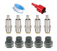 Xuanxi Pack Of 5 Stainless Steel Pigs Waterer Nipples Water Feeders Nipples For Safe Drinking Systems Livestock Watering Supply