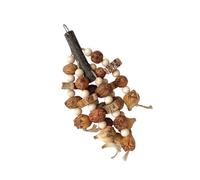 Xuanxi Pet Bird Chew Toy Natural Blocks Wood Beads For Cockatiel Conure Cockatoos Teeth Grinding Toy For Cage Bird
