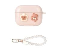 Xuanxi Portable Soft Earphone Cover With Bows Accent And Pearls Straps Secure Carry For 3 2025 Earbuds Charging Earphone Case